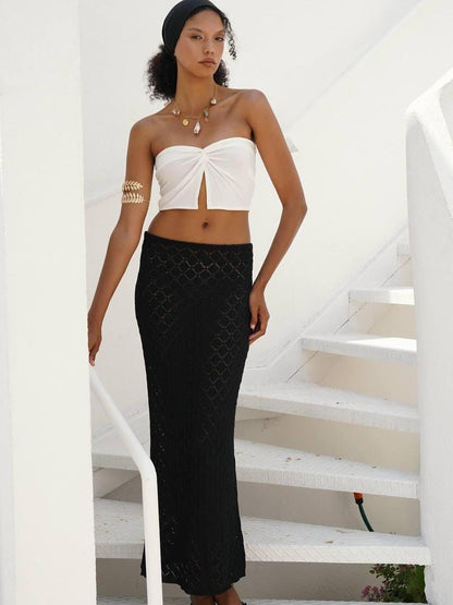 Crop Top & Maxi Skirt Two-Piece Set