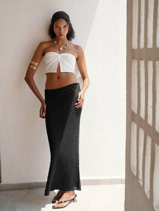 Crop Top & Maxi Skirt Two-Piece Set