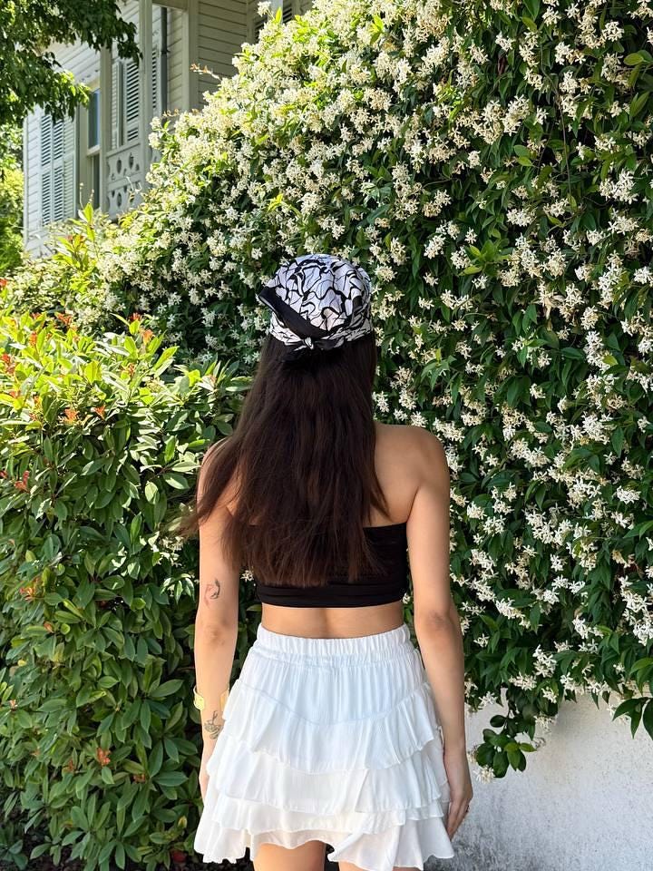 White Ruffle Layered Mini Skirt