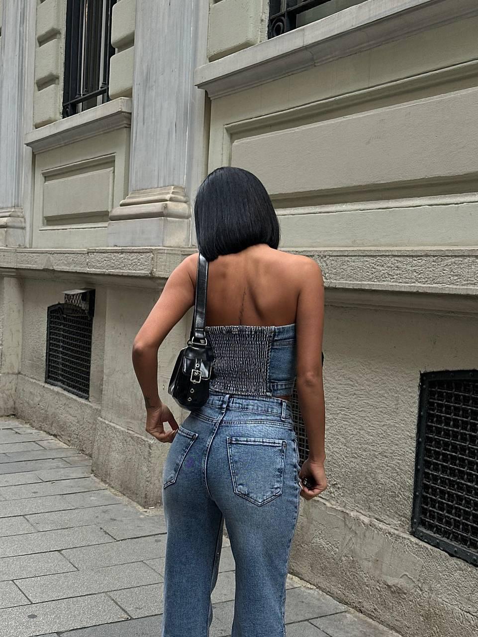 Everyday Blue Wide-Leg Denim Jeans