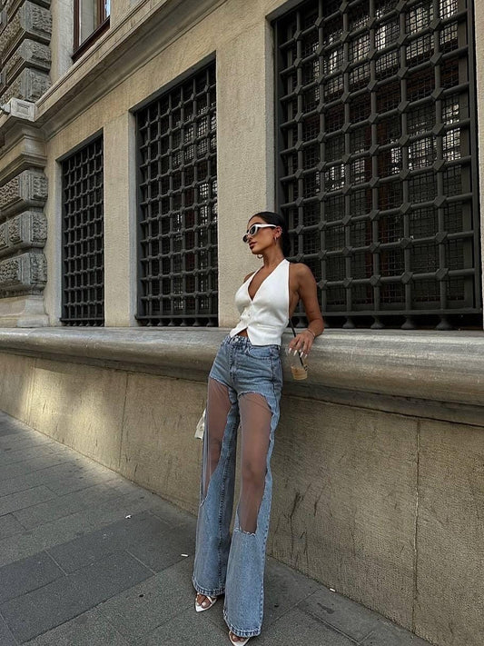 Urban Flow Wide-Leg Denim Jeans
